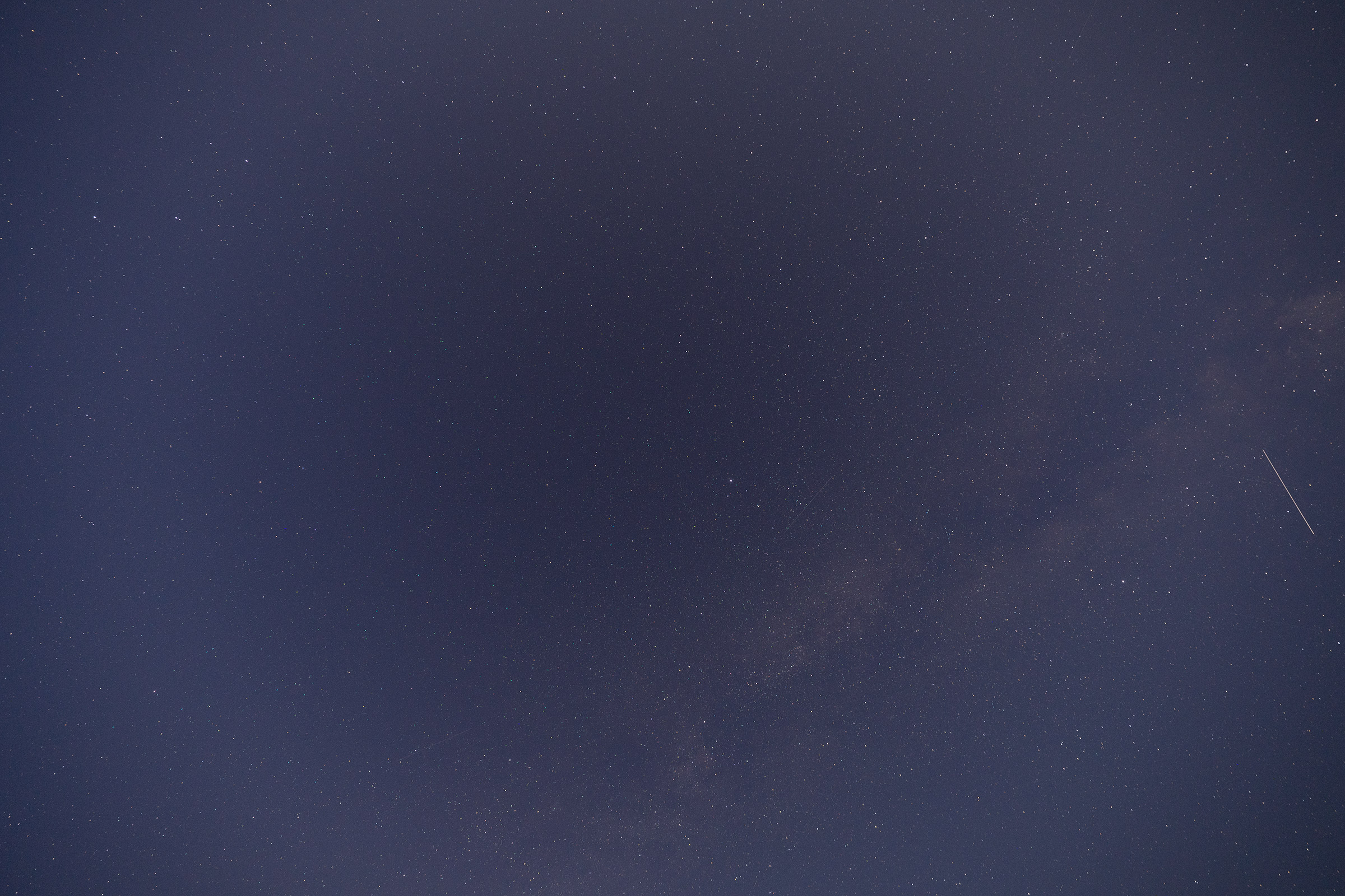 A night sky with stars showing