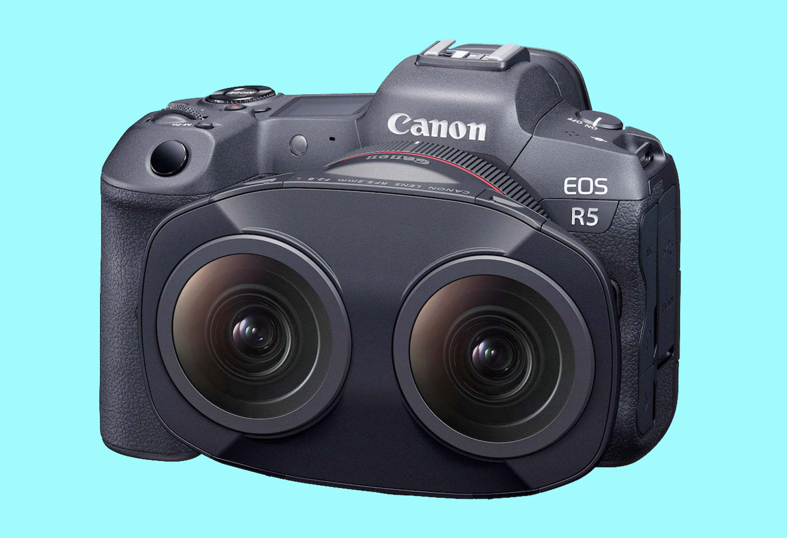 The Canon RF 5.2mm f/2.8 L Dual Fisheye lens shoots 3D images onto one sensor