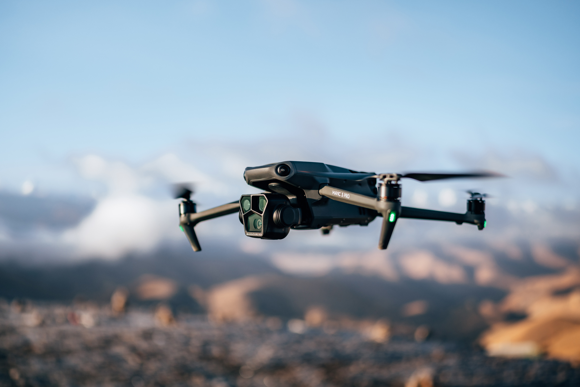 New Gear: The DJI Mavic 3 Pro drone carries a three-camera array