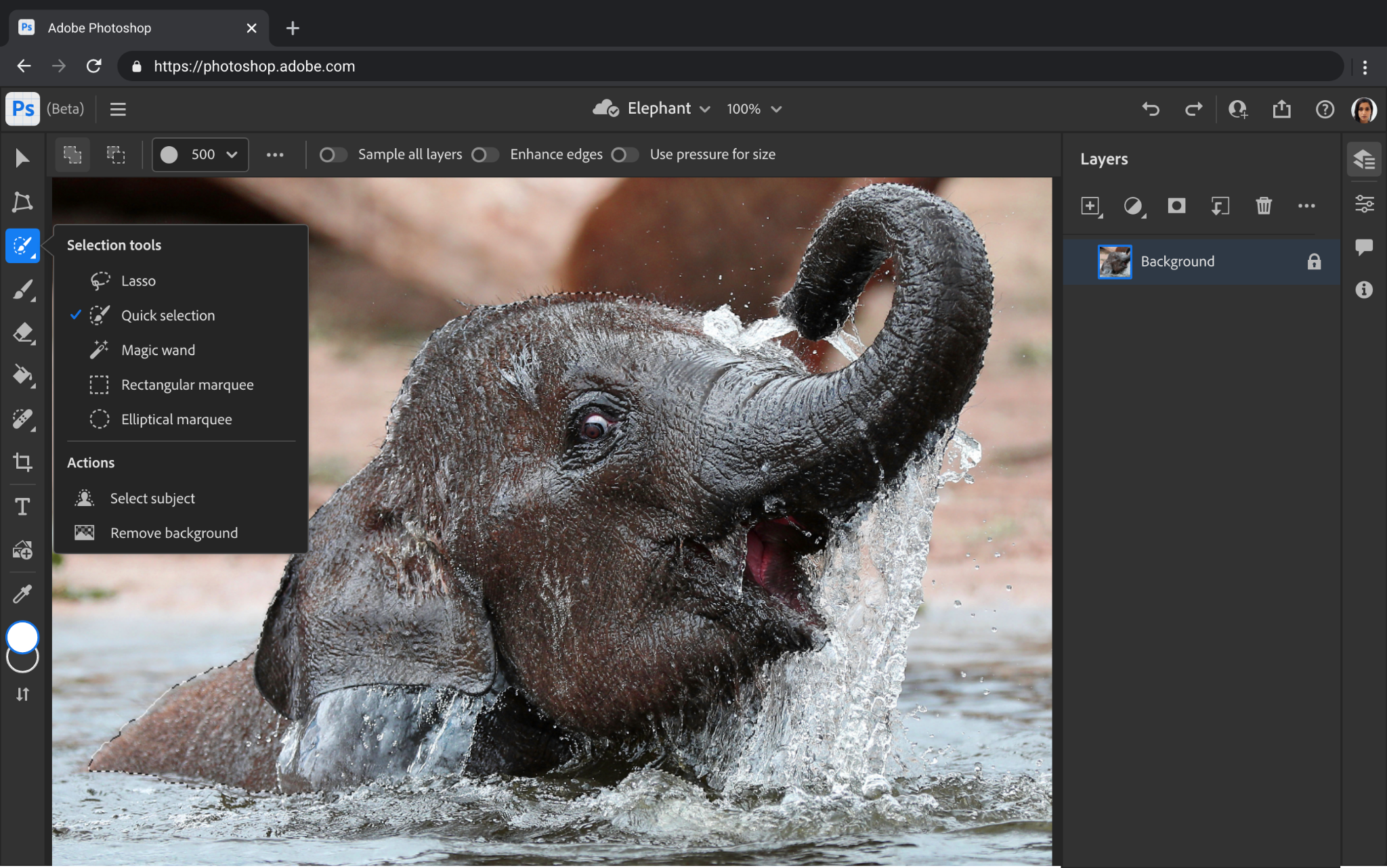 You can now run Photoshop in your Web browser